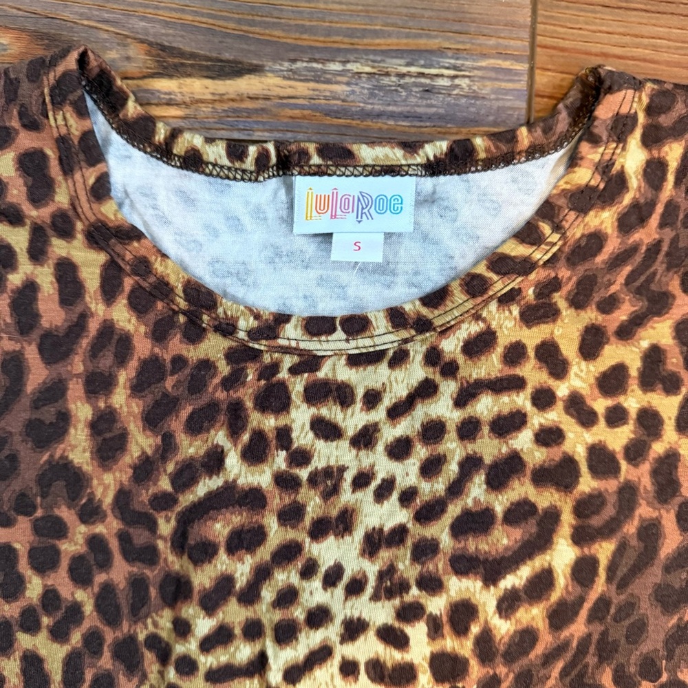 LuLaRoe Maria Brown Leopard Print Maxi Dress Size S - Picture 3 of 3